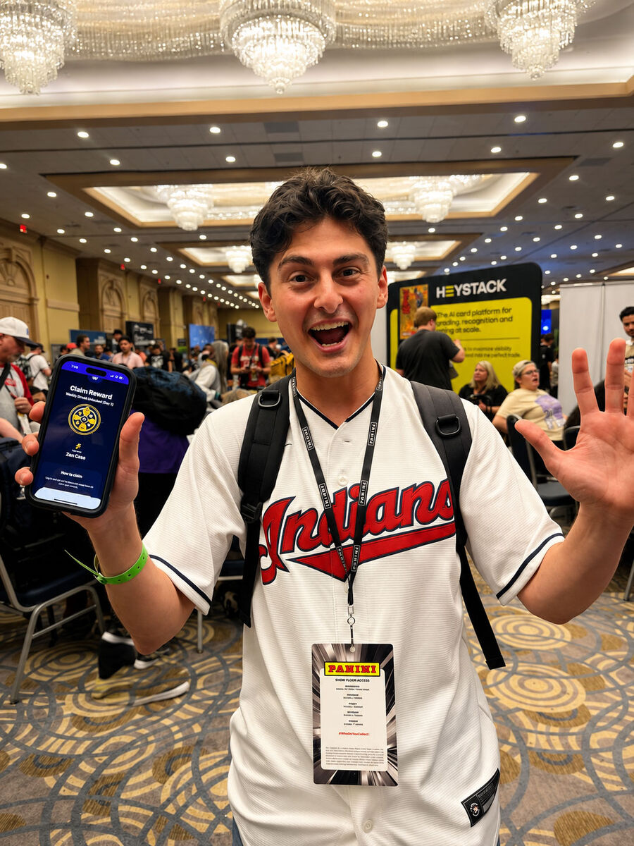 A participant celebrating a reward unlocked on his digital passport
